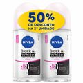 Kit Desodorantes Roll On Invisible Black & White Clear 50ml 2un Kit